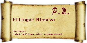 Pilinger Minerva névjegykártya